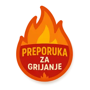 Ikona na kojoj je vatra i tekst ''preporuka za grijanje''